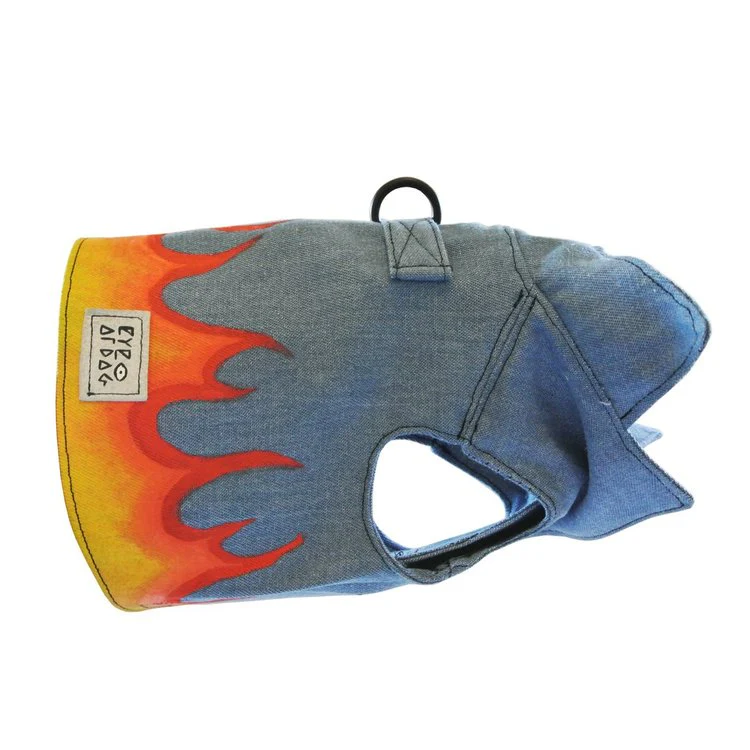 EYE OF DOG | Flames Vest in Black Denim - Image 5