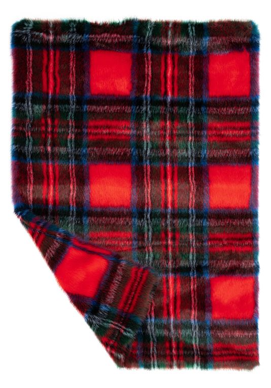 FABULOUS FURS | Pampered Pet Throw in Red Plaid