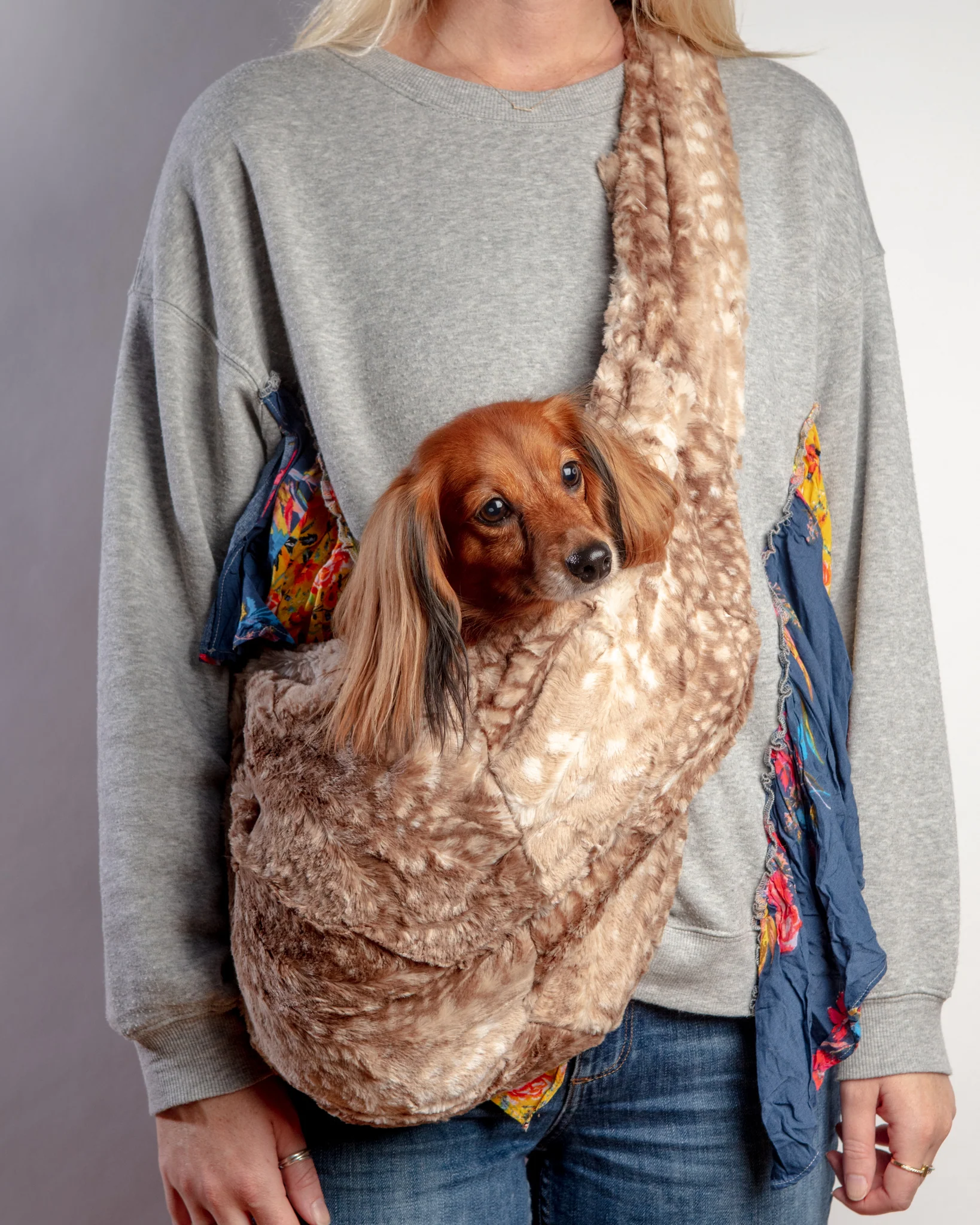 Faux Fur Sling Dog Carrier Bag (Made in the USA) (FINAL SALE)