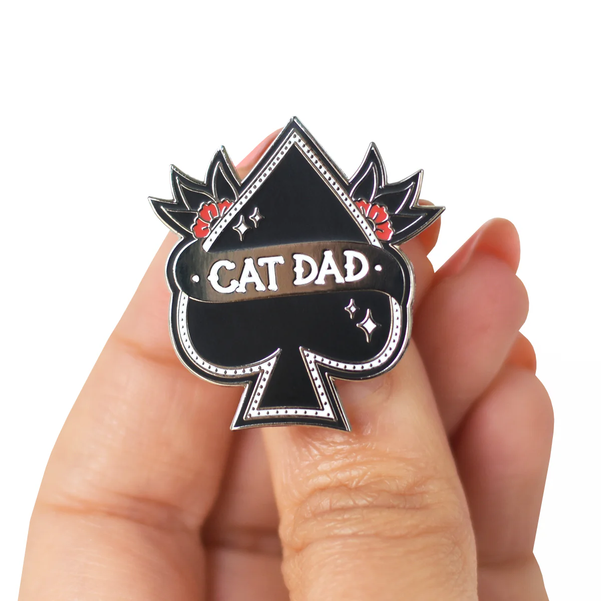 Cat Dad Enamel Pin - Image 2