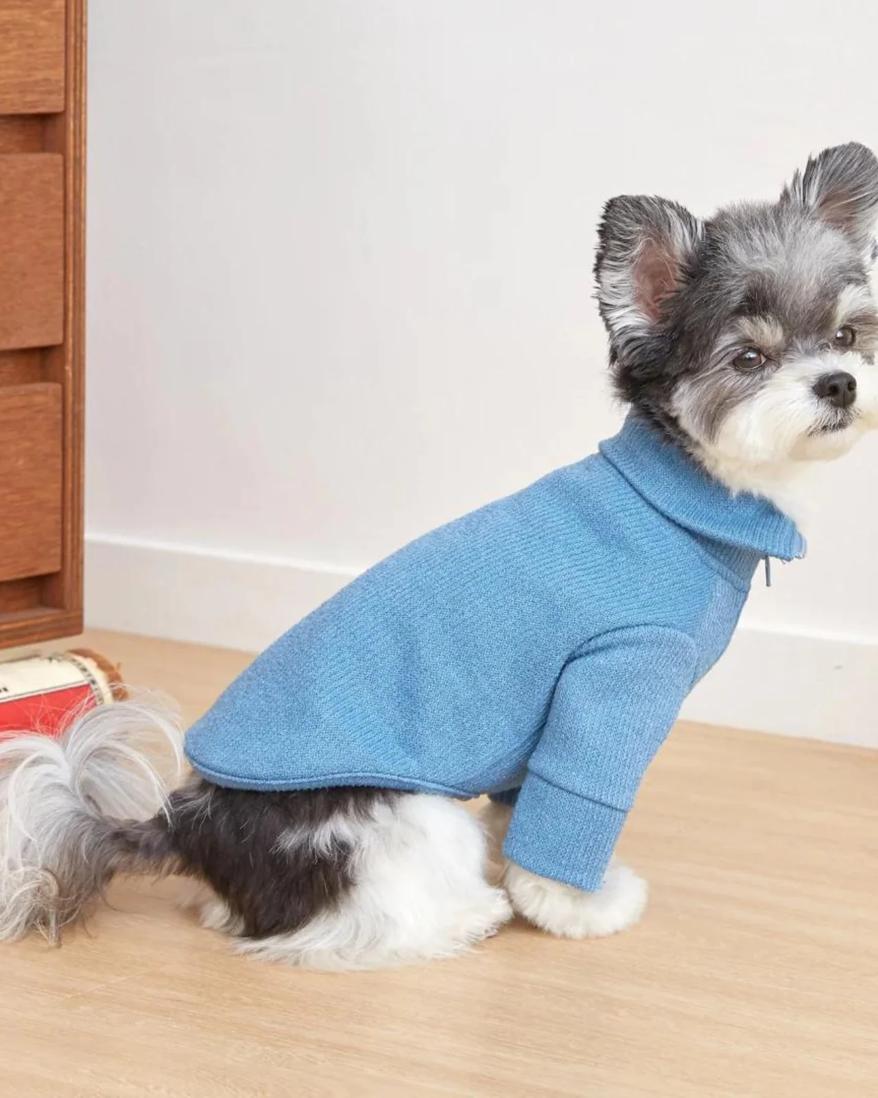 Foldover Half-Zip Dog Knit Sweater (FINAL SALE) - Image 8