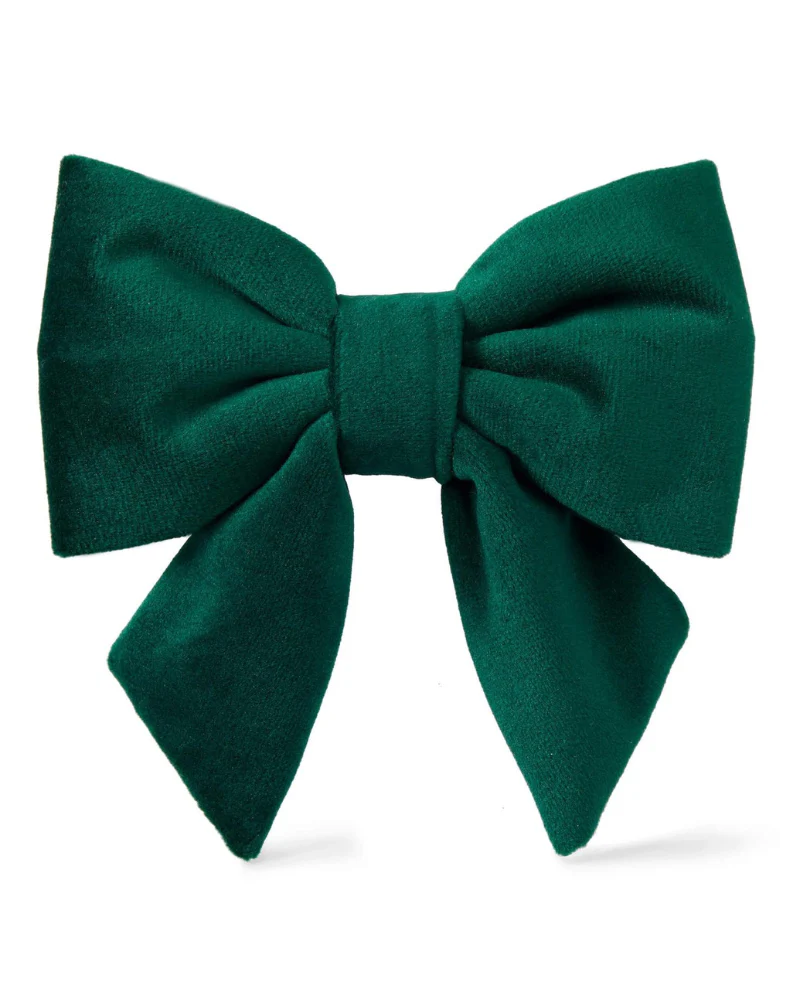 Forest Green Velvet Lady Dog Bow Tie (Made in the USA) - Image 4