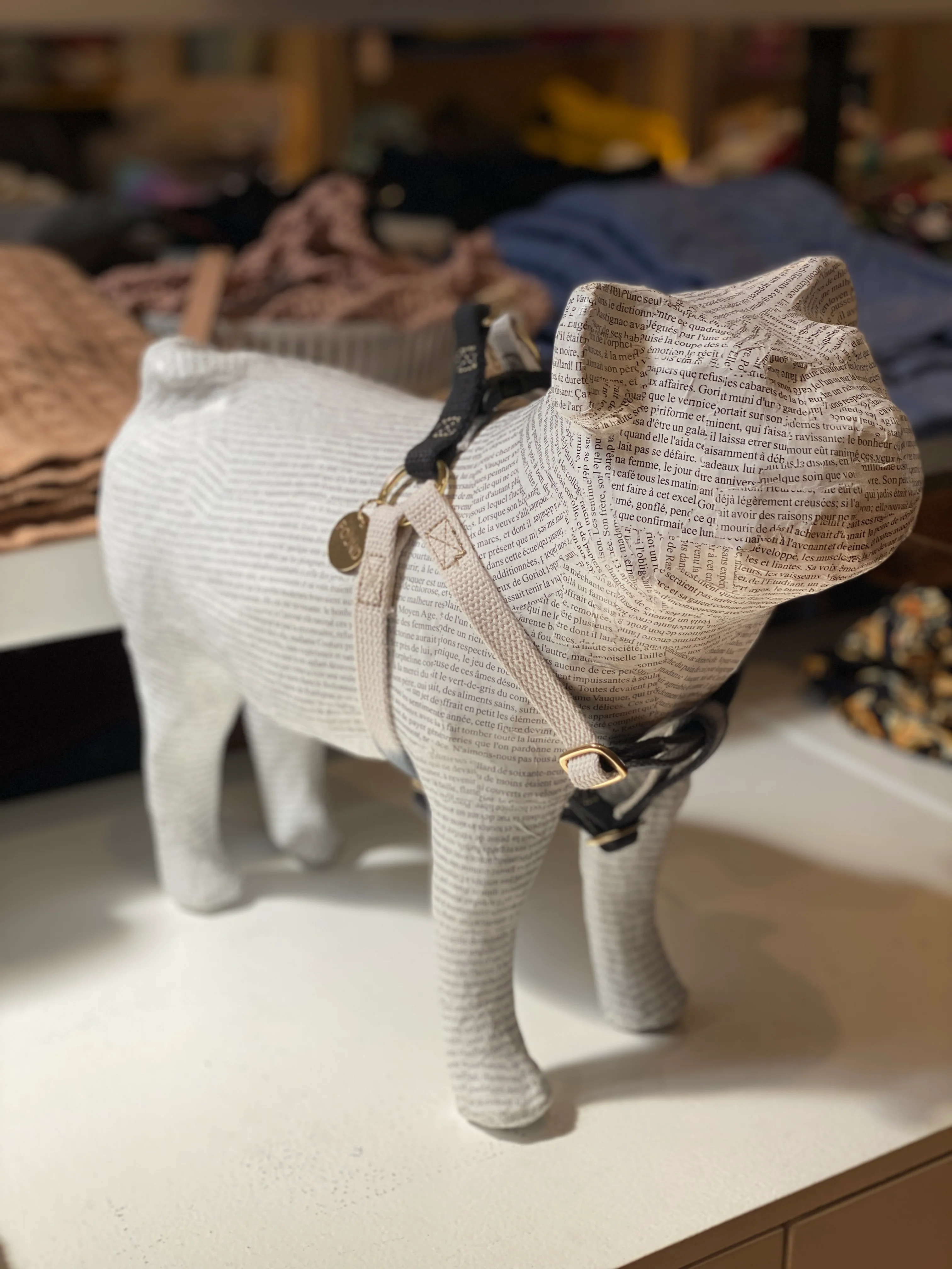 Cotton Webbing Dog Harness in Grey Ombré (Made in the USA) (CLEARANCE) - Image 3