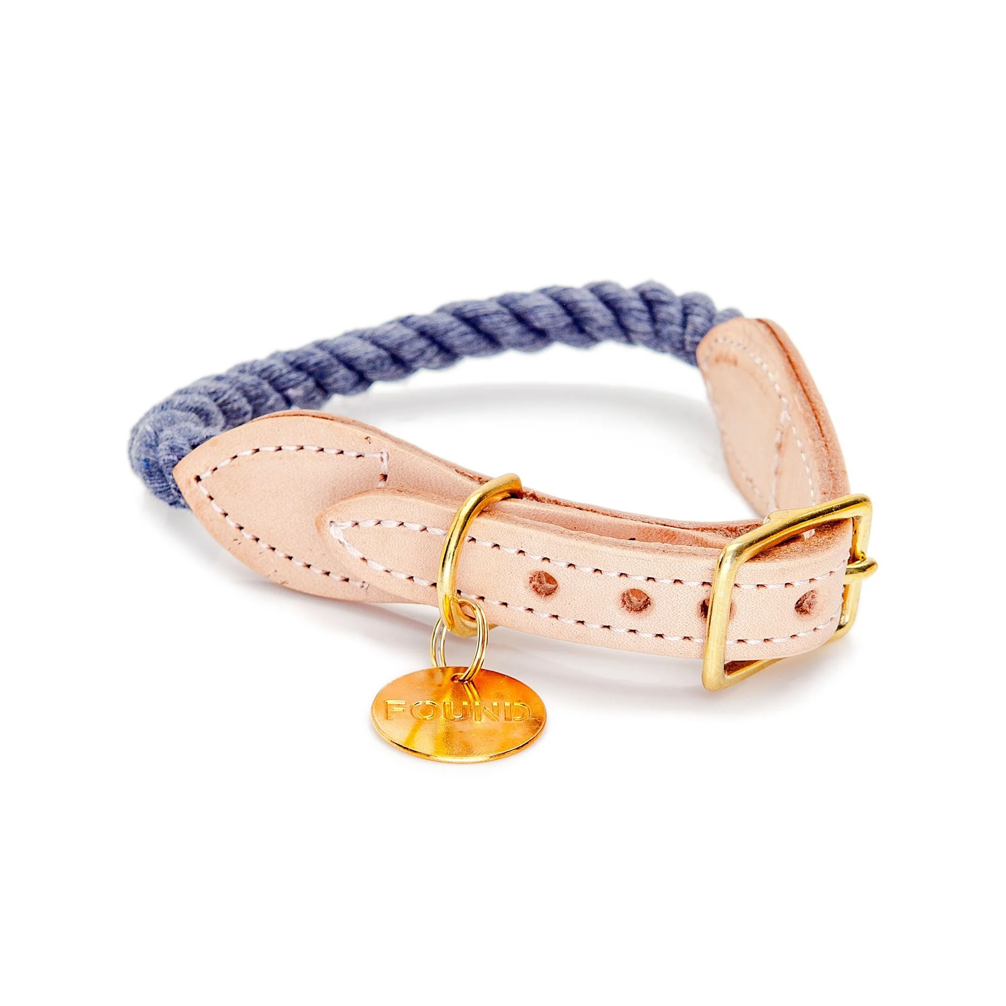 FOUND MY ANIMAL | Rope Collar in Blue Jean