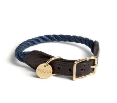 Rope Dog Collar in Navy (FINAL SALE)