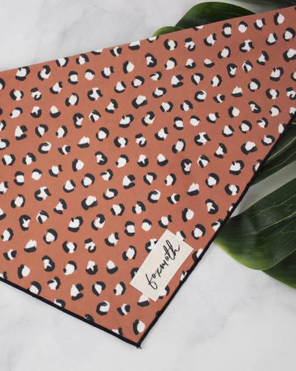 Orange Leopard Print Dog Bandana << FINAL SALE >> - Image 3