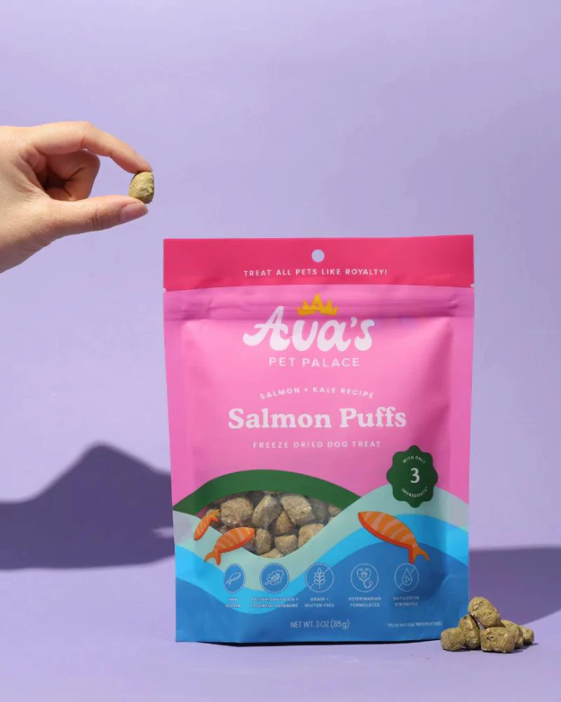 Freeze-Dried Salmon Puffs Dog Treats