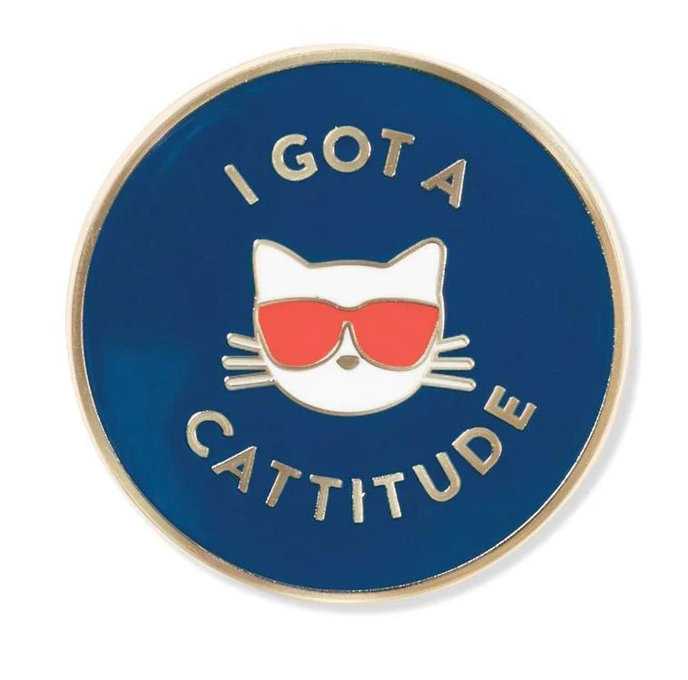 FRINGE STUDIO | Cattitude Enamel Pin