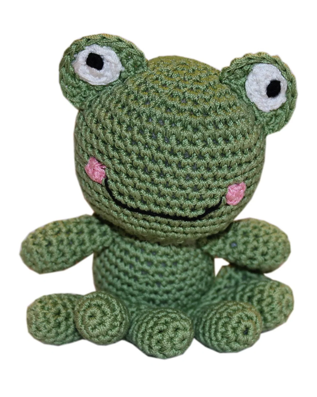 Fritz The Frog Organic Cotton Knit Dog Toy - Image 3