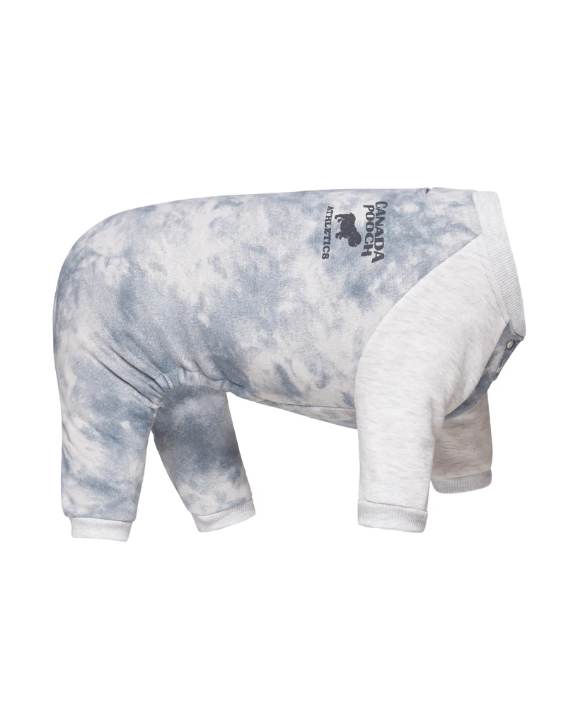 Frosty Fleece Dog Sweatsuit in Grey Tie-Dye (CLEARNACE) - Image 5