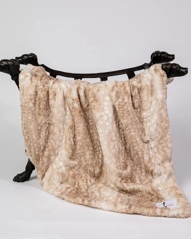 Furry Dog Blanket in Golden Fawn (Made in the USA) (FINAL SALE) - Image 2