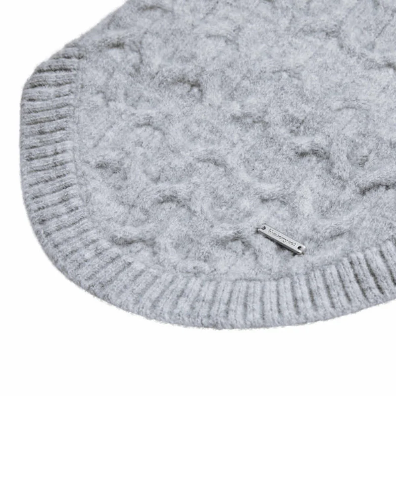 Fuzzy Knit Dog Crewneck Sweater in Heather Grey (FINAL SALE) - Image 10