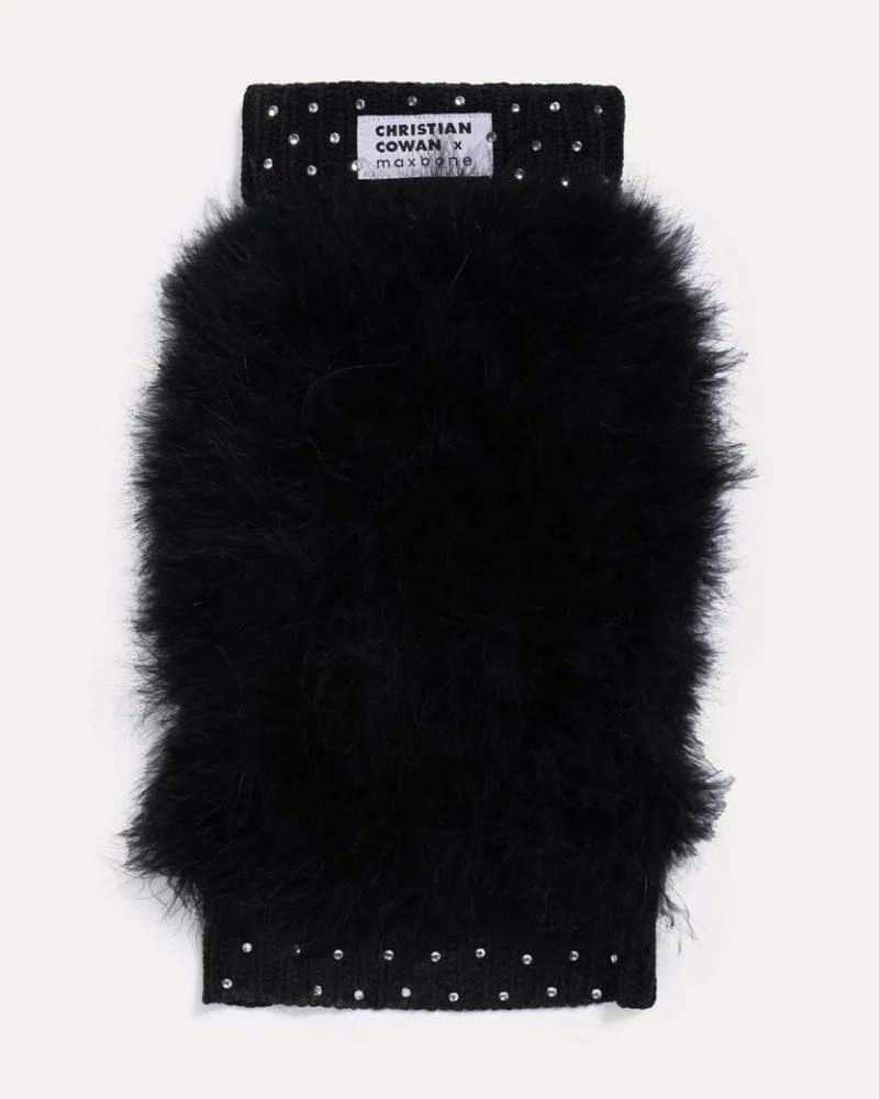 Gemstone + Feather Glitz Jumper in Black