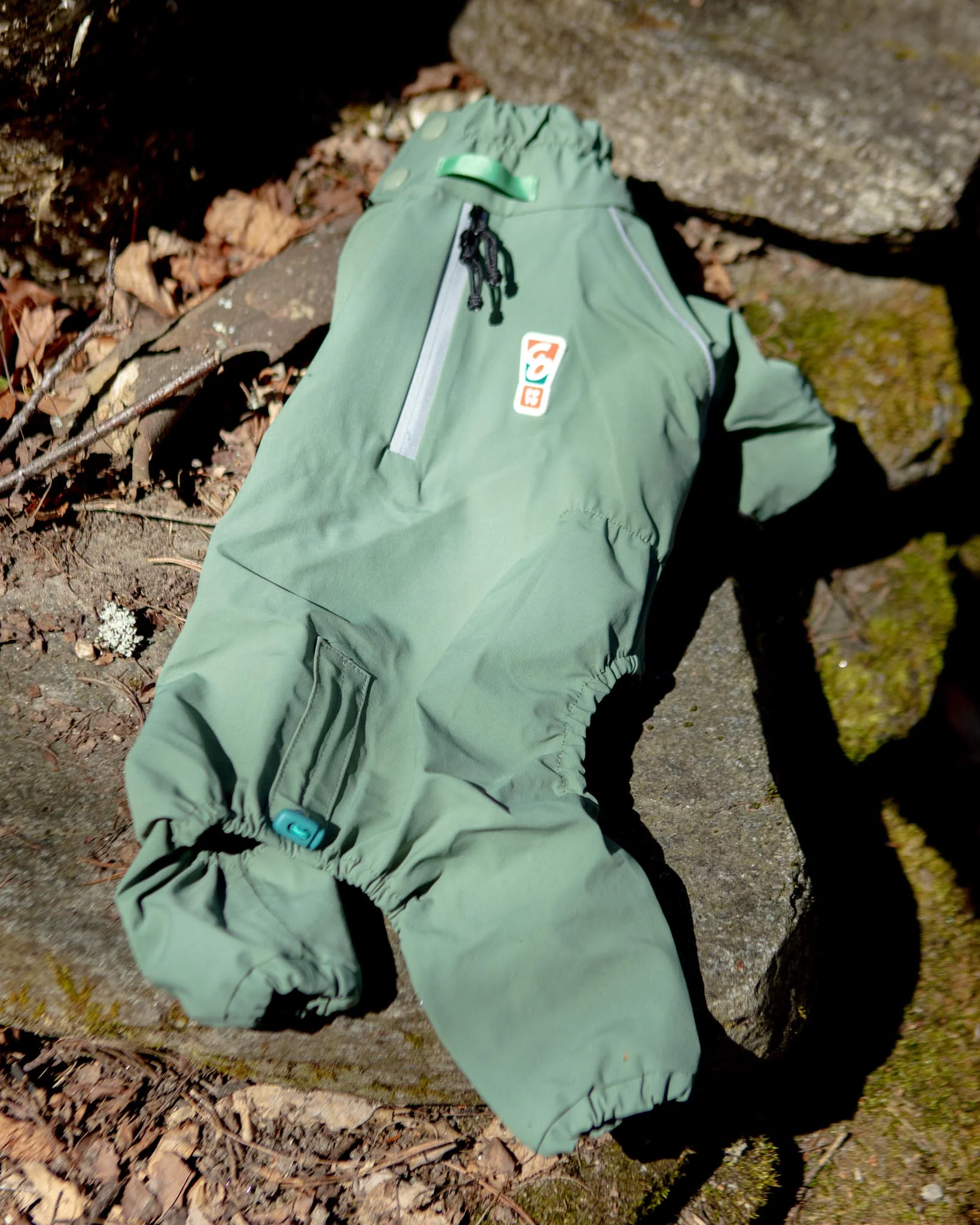 Go-Pro Dog Rainsuit in Khaki - Image 2