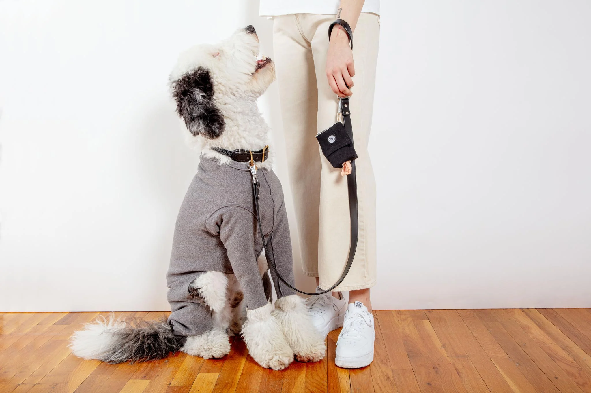 Stretch Fleece Onesie in Charcoal (Made in the USA, DOG & CO. + GOLD PAW Exclusive!) - Image 4