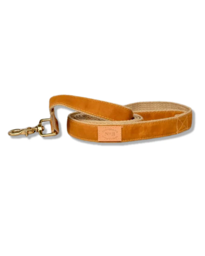Golden Waxed Dog Lead (Made in the USA)