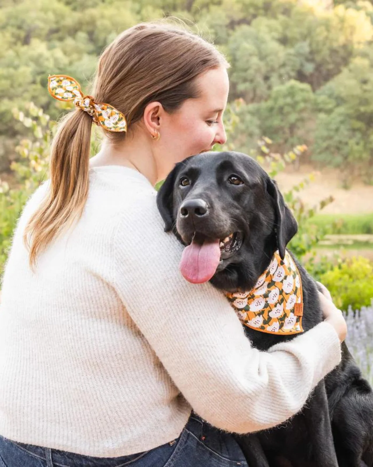 Goldenflowers Dog Bandana (Made in the USA) )(FINAL SALE) - Image 3