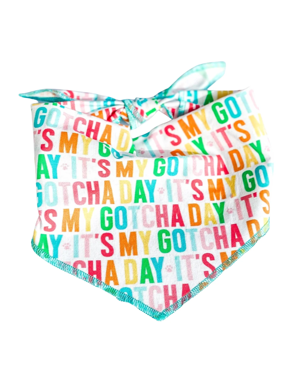 Gotcha Day Rainbow Barkday Bandana