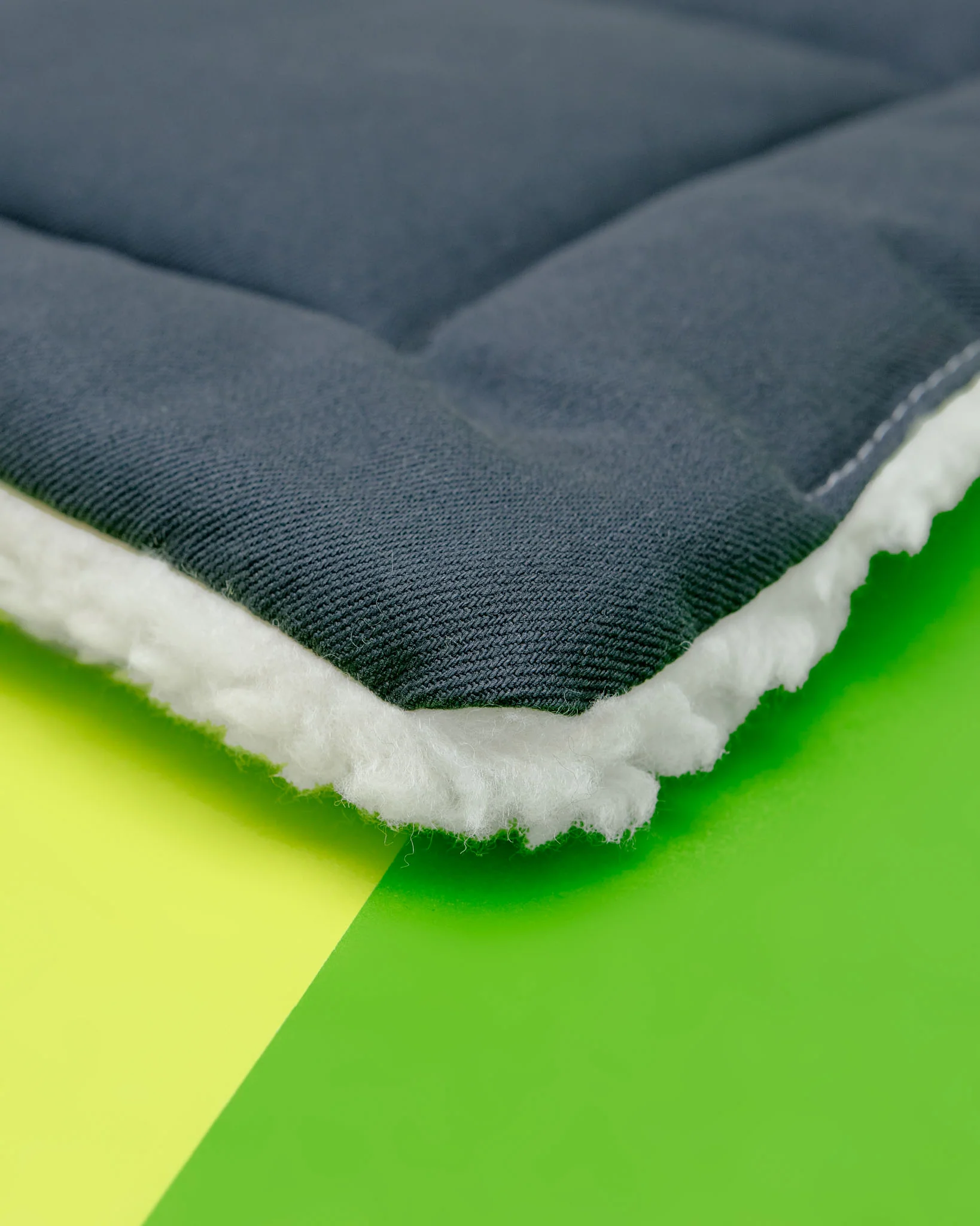 Charcoal Gray Denim & Sherpa Pet Napping Mat (Made in the USA) - Image 2
