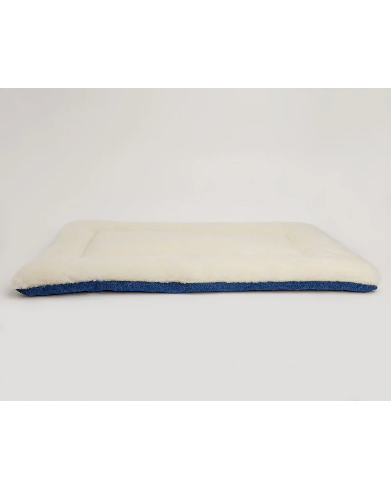 Charcoal Gray Denim & Sherpa Pet Napping Mat (Made in the USA) - Image 5
