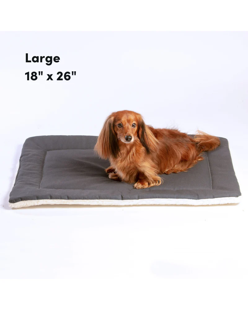Charcoal Gray Denim & Sherpa Pet Napping Mat (Made in the USA) - Image 8