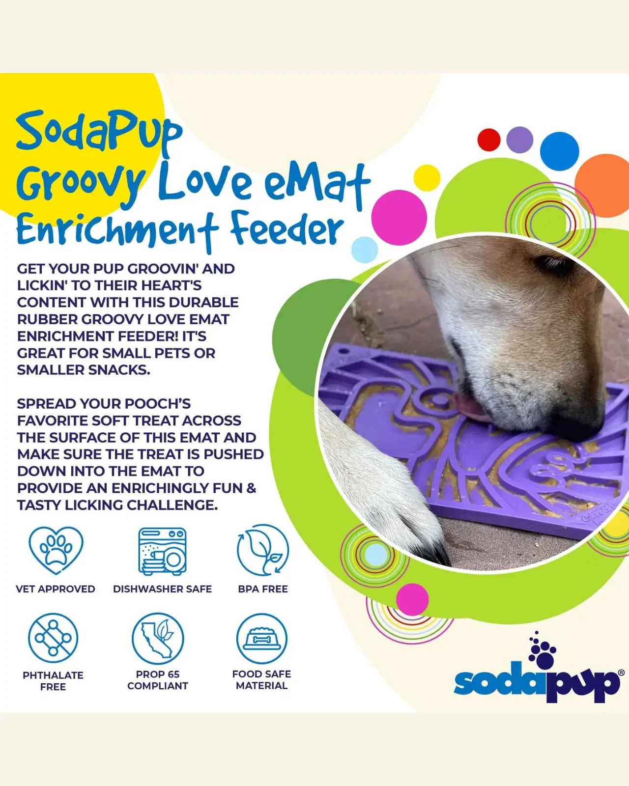 Groovy Love Enrichment Lick Mat (Made in the USA) - Image 6