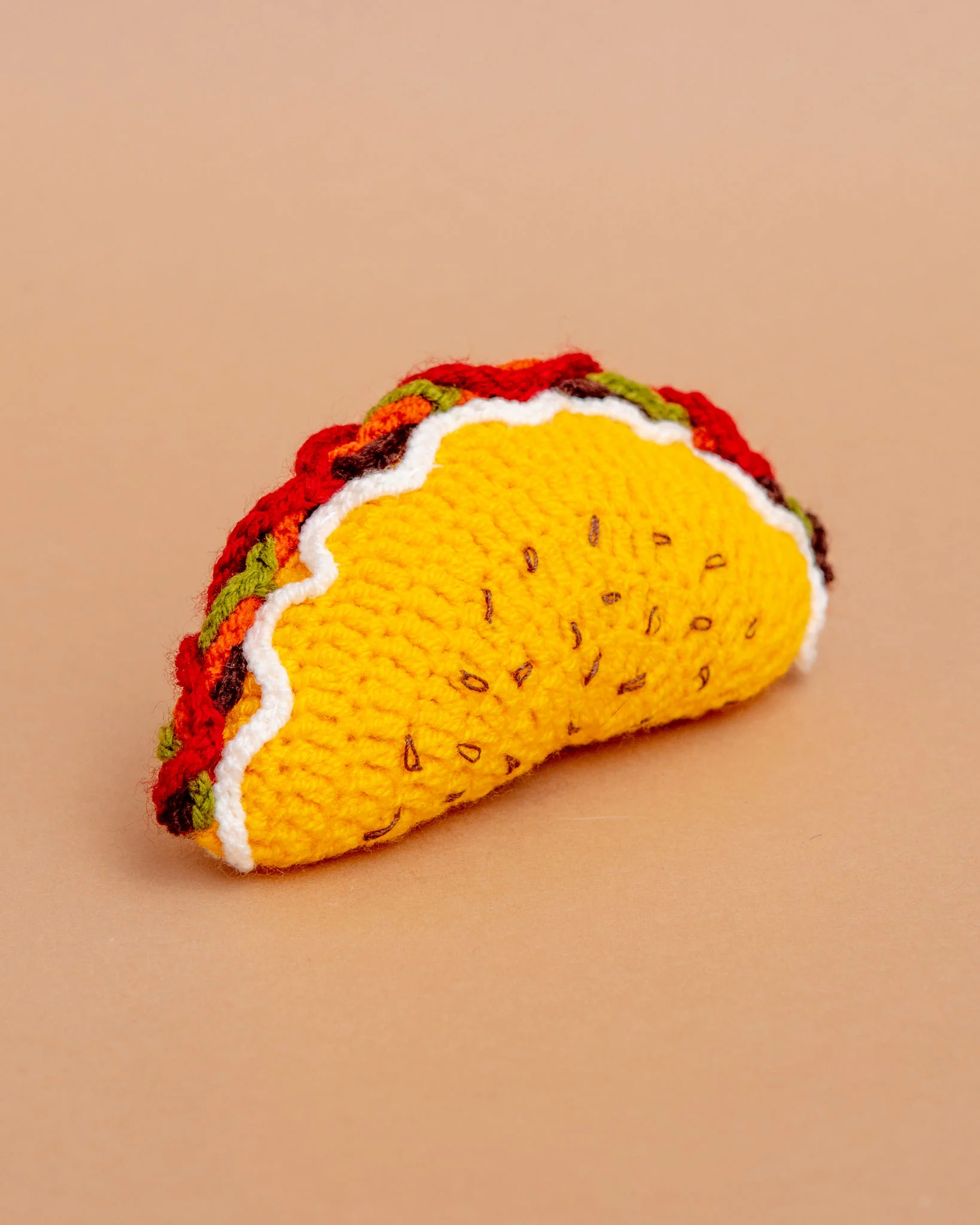 Hand-Knit Taco Squeaky Dog Toy - Image 3