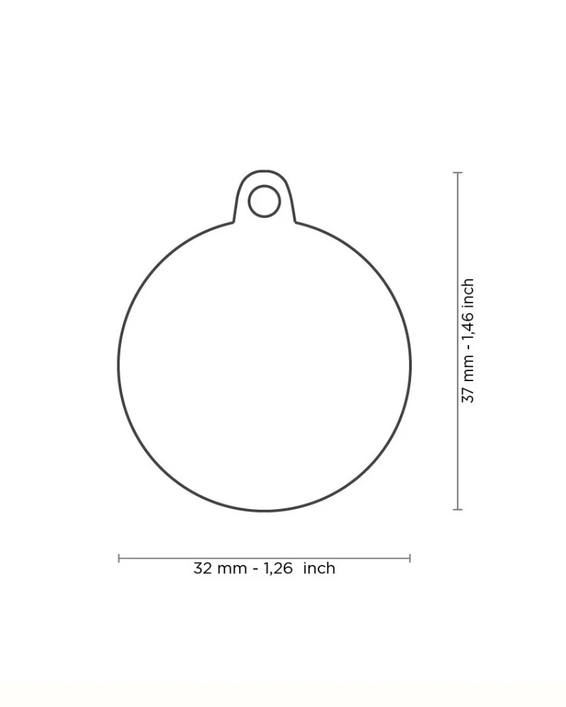 Handmade Circle Tag in Blue Custom Pet ID Tag - Image 2