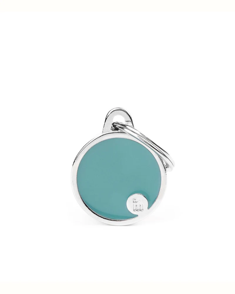 Handmade Circle Tag in Mint Custom Pet ID Tag - Image 4
