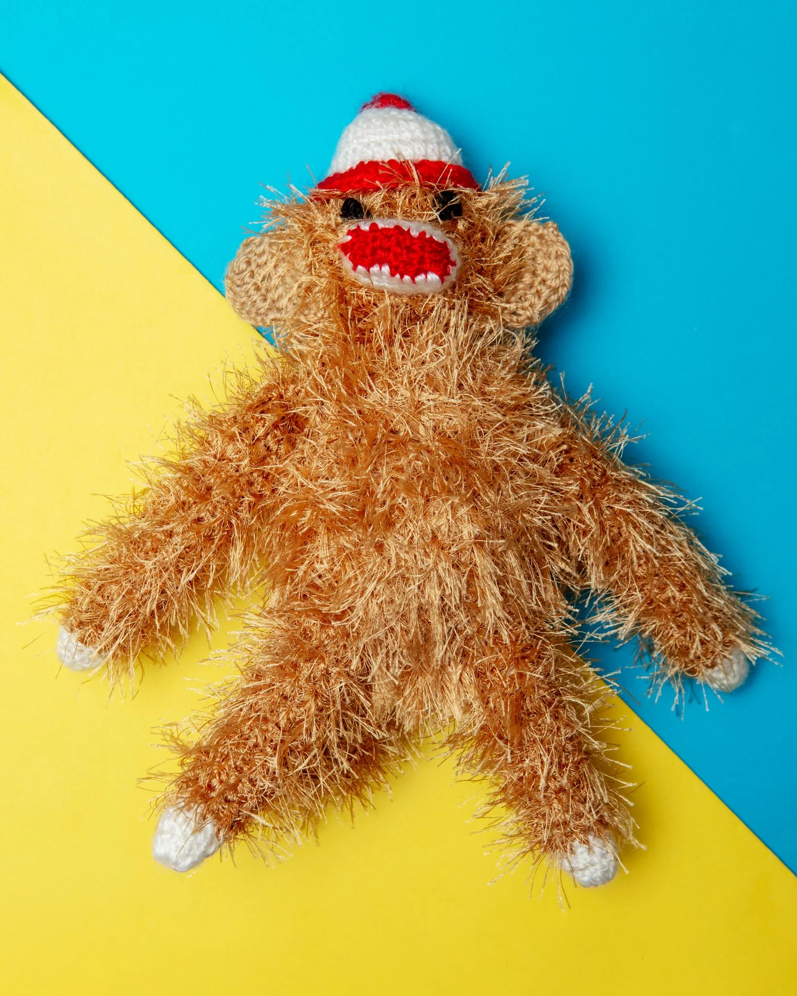Sock Monkey Squeaky Dog Toy