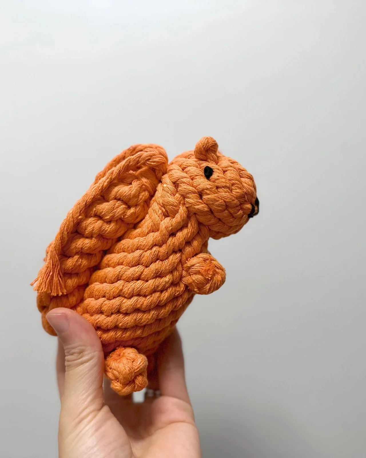 Handmade Eco-Friendly Oliver The Squirrel Rope Dog Toy - Image 5