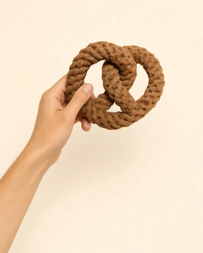 Handmade Pretzel Rope Dog Toy