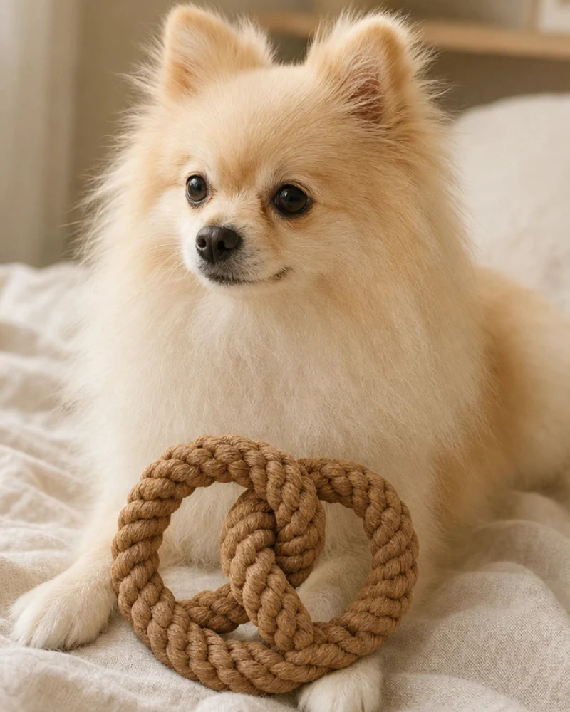 Handmade Pretzel Rope Dog Toy - Image 4