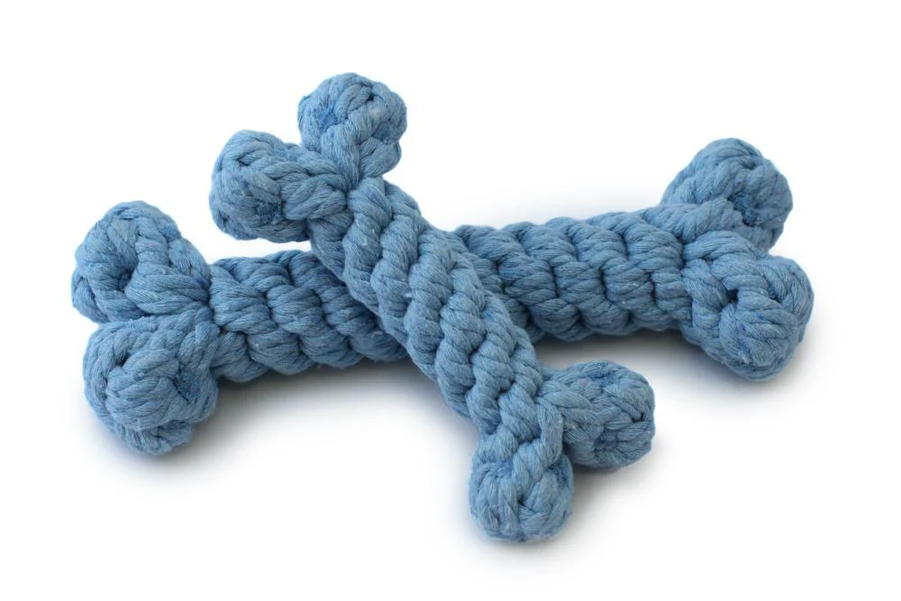 HARRY BARKER | Rope Bone Toy in Blue