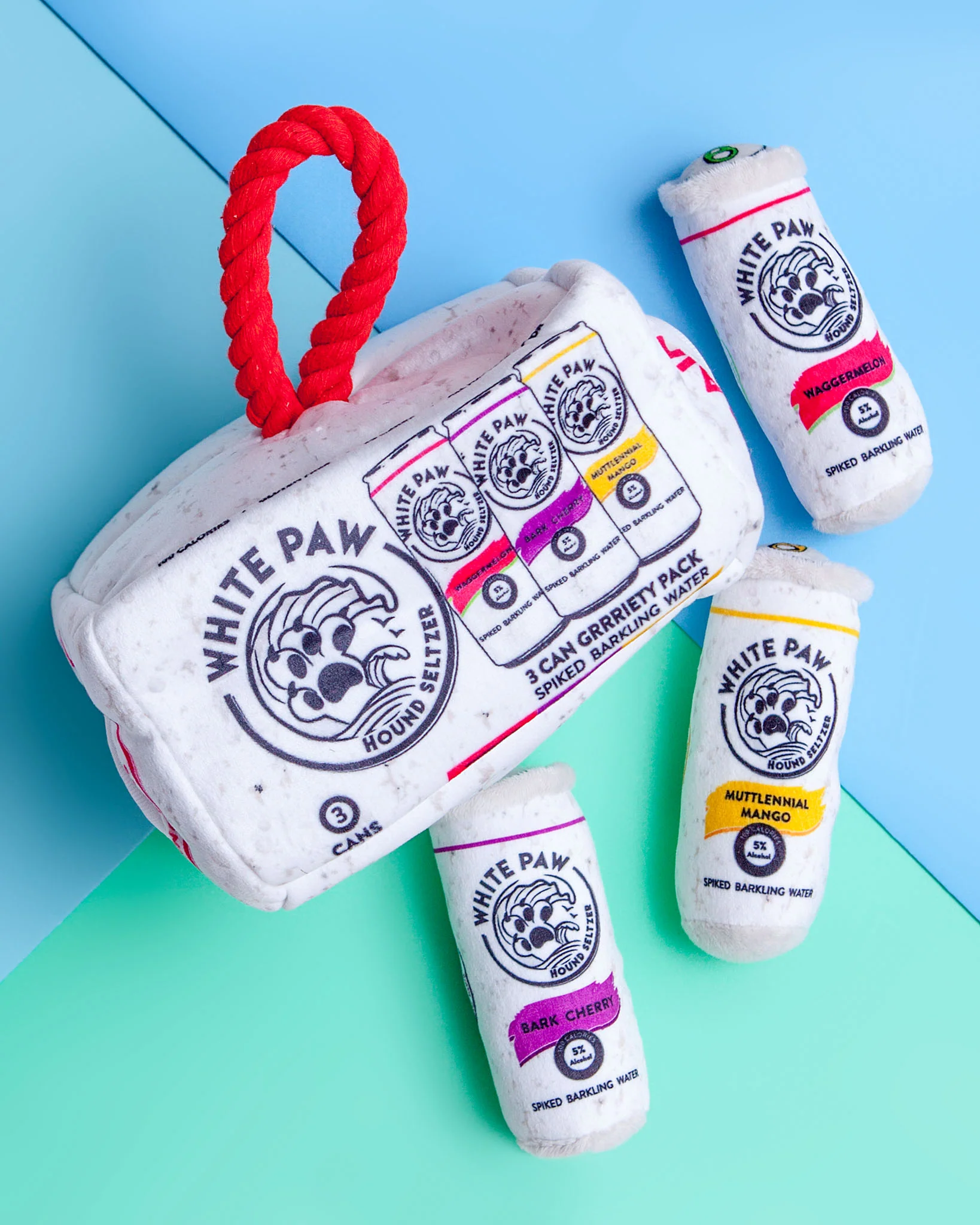 White Paw Plush Activity Toy in Grrriety Pack