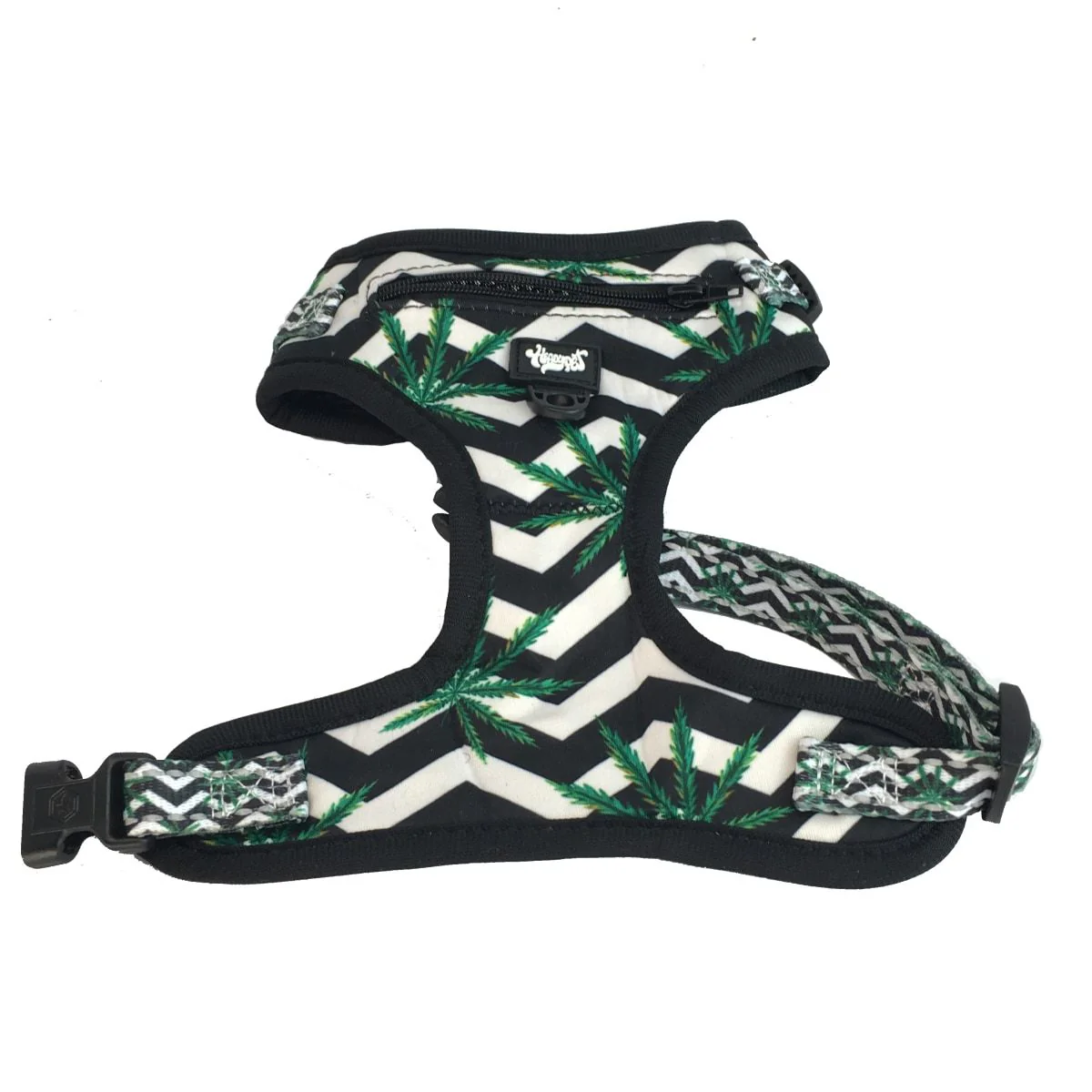 HEADY PET | Chevron & Leaf Print Harness - Image 2