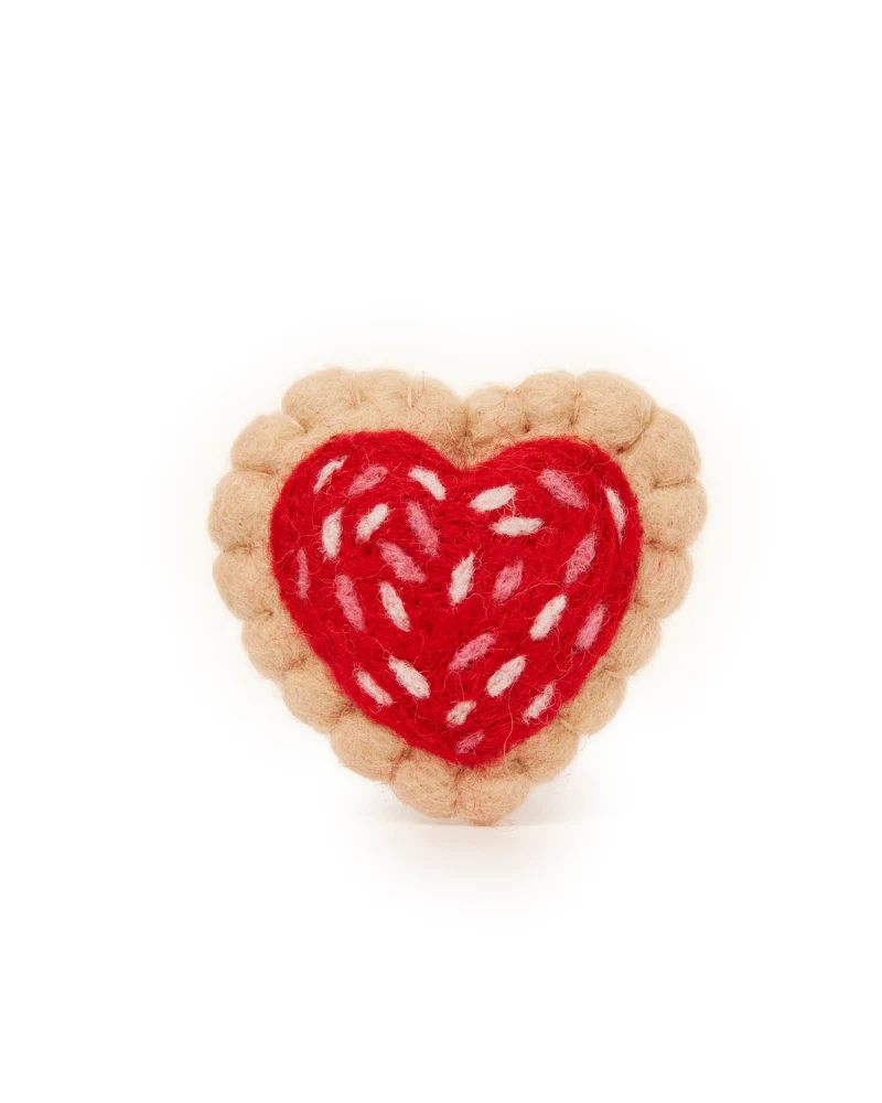 Heart Cookie Wool Cat Toy - Image 2