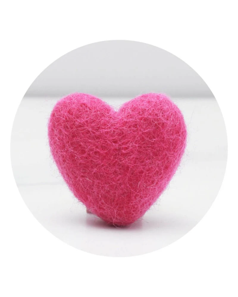 Heart Dog Collar Accessory in Pink (Made in the USA) - Image 2
