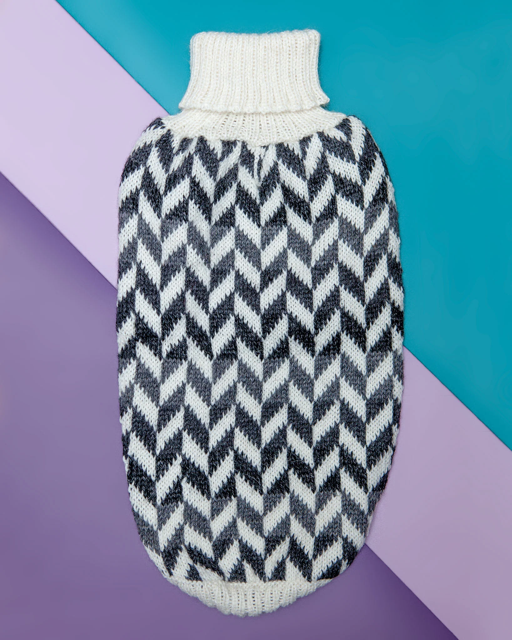 Modern Herringbone Alpaca Blend Dog Sweater (FINAL SALE)