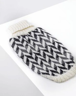 Modern Herringbone Alpaca Blend Dog Sweater (FINAL SALE) - Image 2