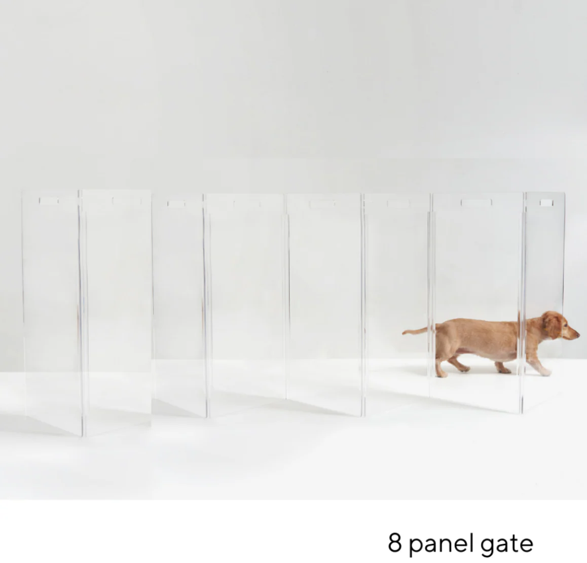 Clear Lucite Freestanding Zig-Zag Pet Gate (Made in the USA) (Direct-Ship) - Image 10