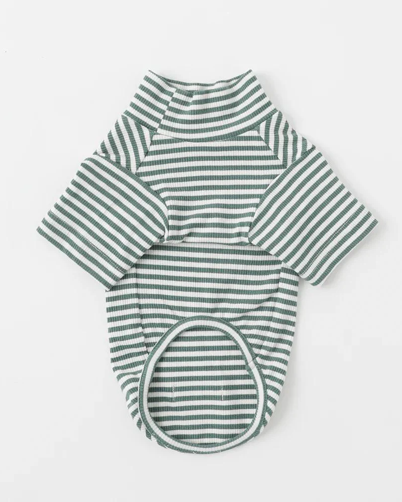 High Neck Striped Dog Shirt - Image 4