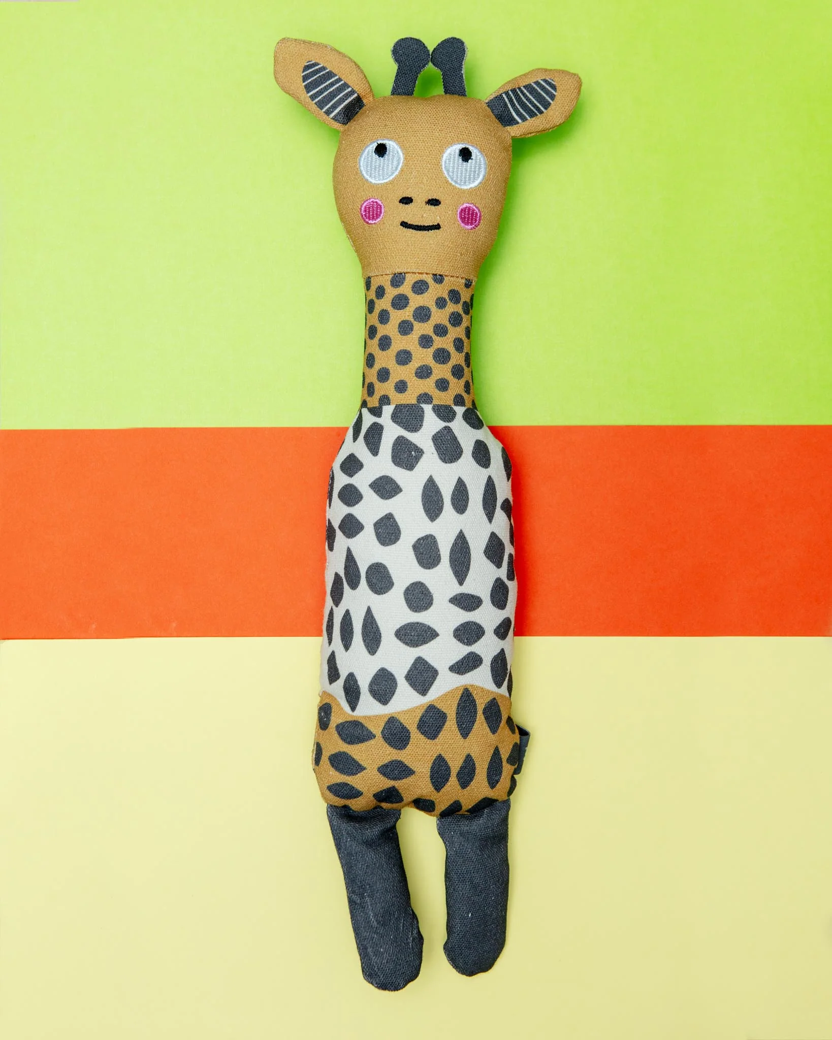 High There! Canvas Squeaky Giraffe Dog Toy