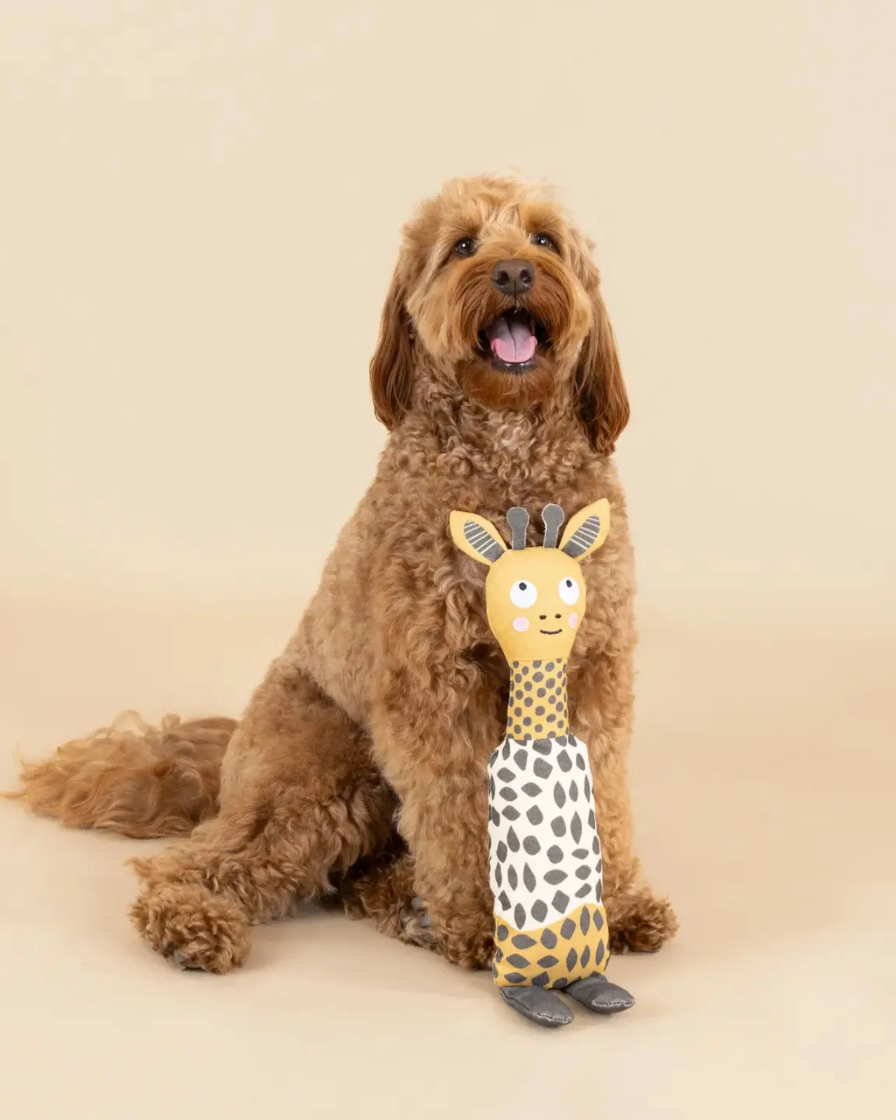 High There! Canvas Squeaky Giraffe Dog Toy - Image 2