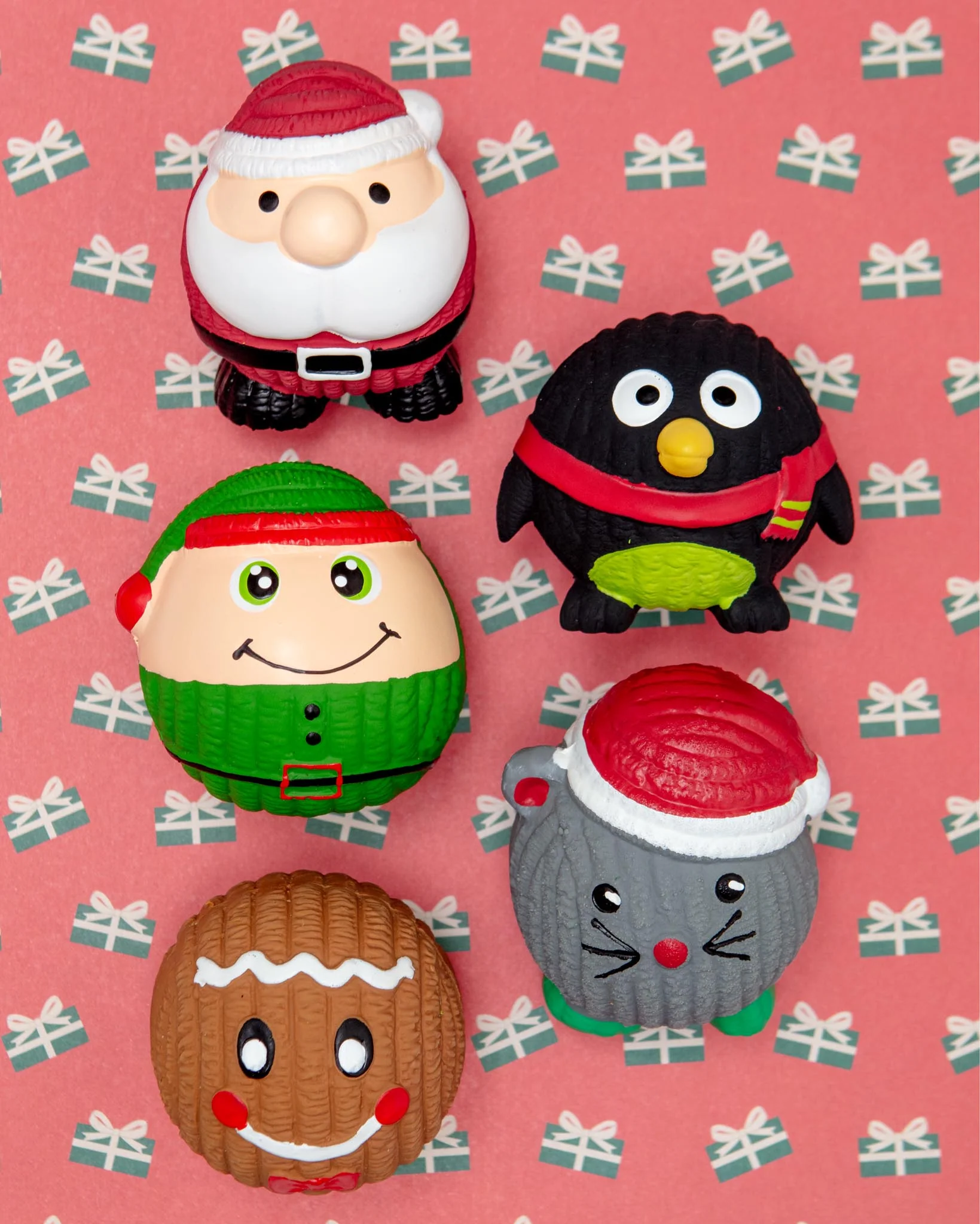 Holiday Assorted Ruff-Tex® Squeaky Dog Toys