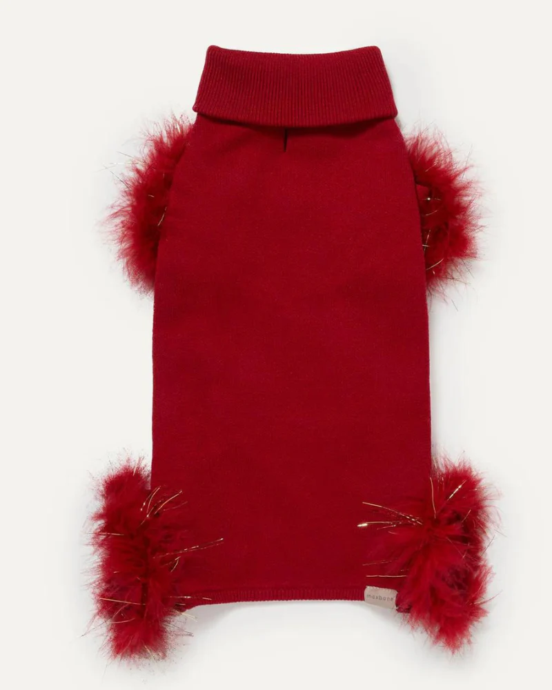 Holiday Glitz Feather Dog Onesie (FINAL SALE) - Image 5