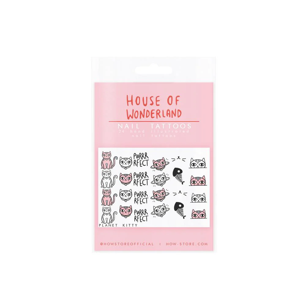 HOUSE OF WONDERLAND | Cat Planet Nail Tatoos - Image 2