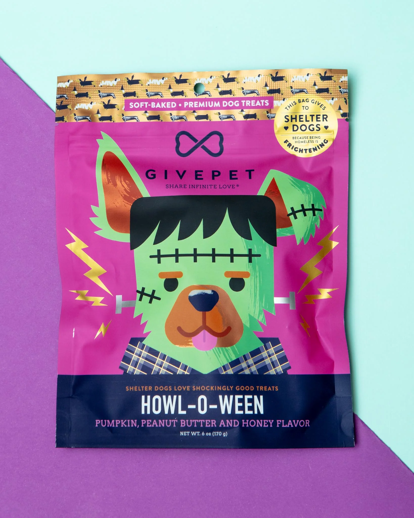 Howl-O-Ween Pumpkin & PB Soft Dog Treats (Made in the USA)