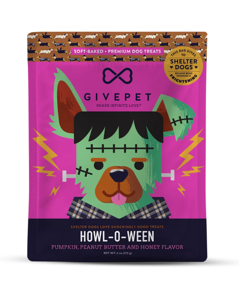 Howl-O-Ween Pumpkin & PB Soft Dog Treats (Made in the USA) - Image 2