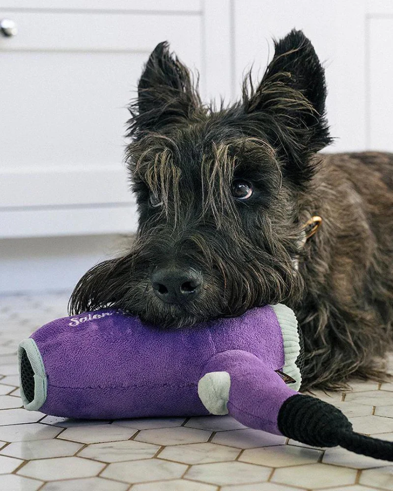 Howlin' Hair Dryer Squeaky Plush Dog Toy - Image 2